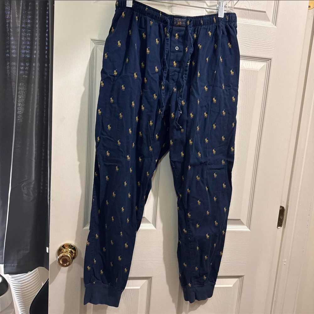 Polo by Ralph Lauren Dark Blue Joggers with Logo Pattern